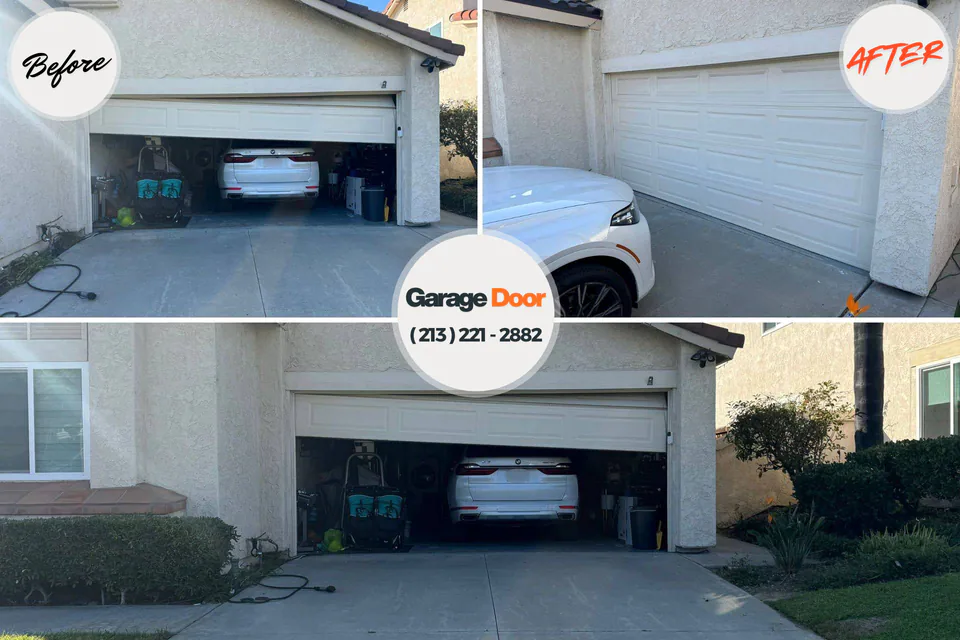Before and after: garage door repair Ranson, WV